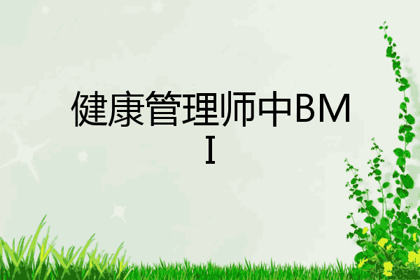 健康管理师中BMI