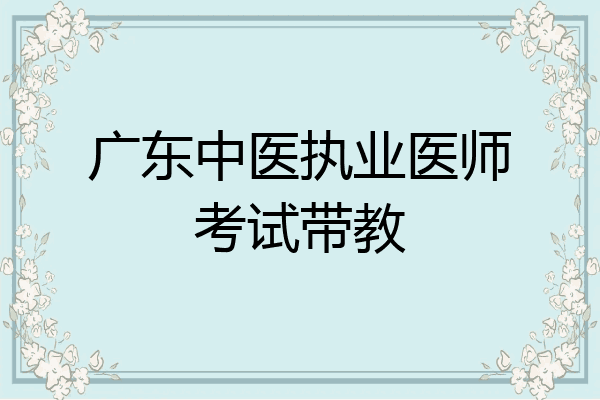 广东中医执业医师考试带教