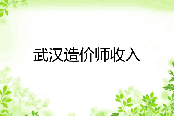 武汉造价师收入