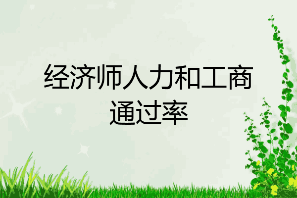 经济师人力和工商通过率