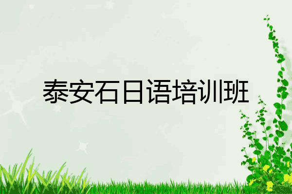 泰安石日语培训班
