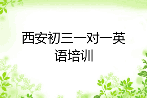 西安初三一对一英语培训