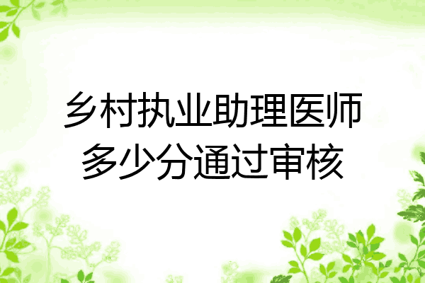 乡村执业助理医师多少分通过审核