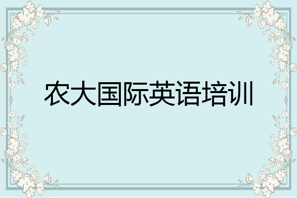 农大国际英语培训