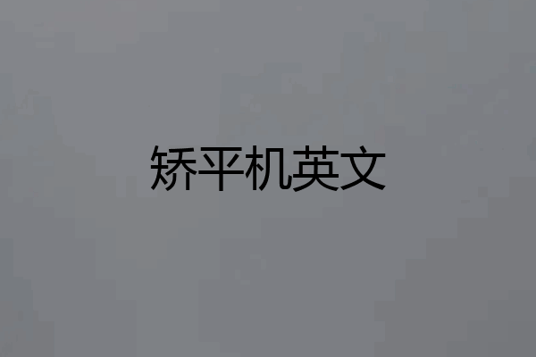 矫平机英文