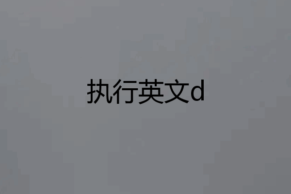 执行英文d