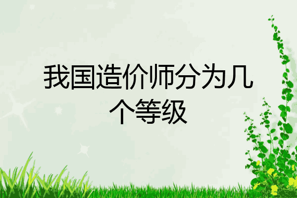 我国造价师分为几个等级