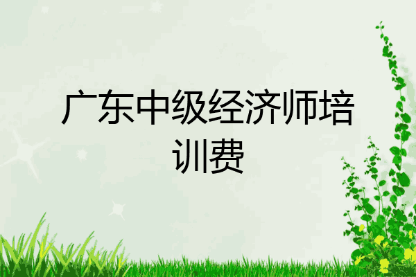 广东中级经济师培训费