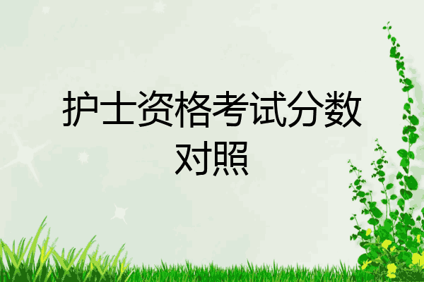 护士资格考试分数对照
