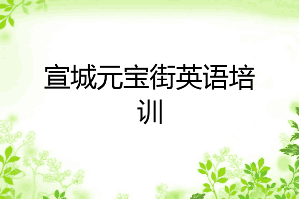 宣城元宝街英语培训