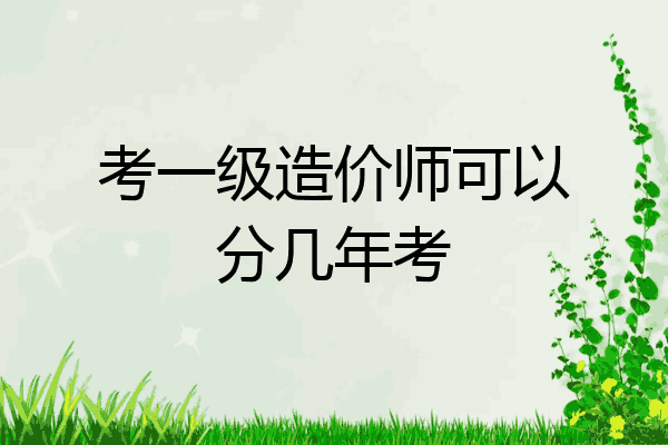 考一级造价师可以分几年考