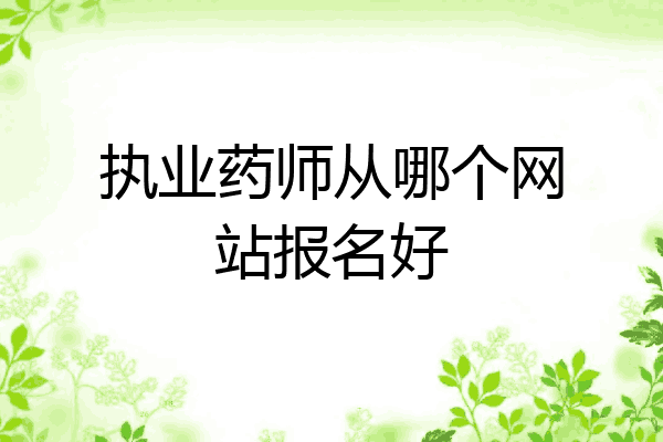 执业药师从哪个网站报名好