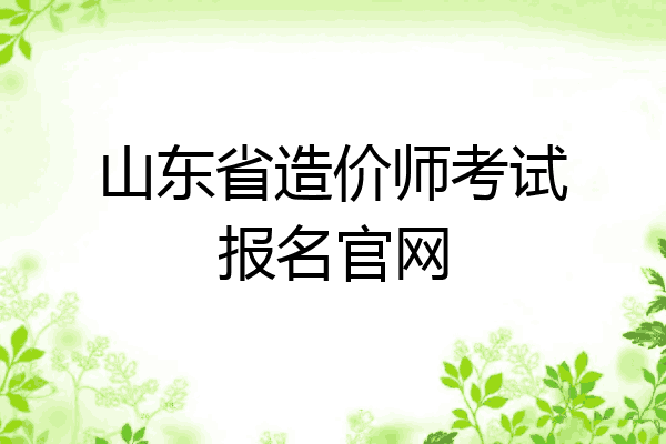山东省造价师考试报名官网