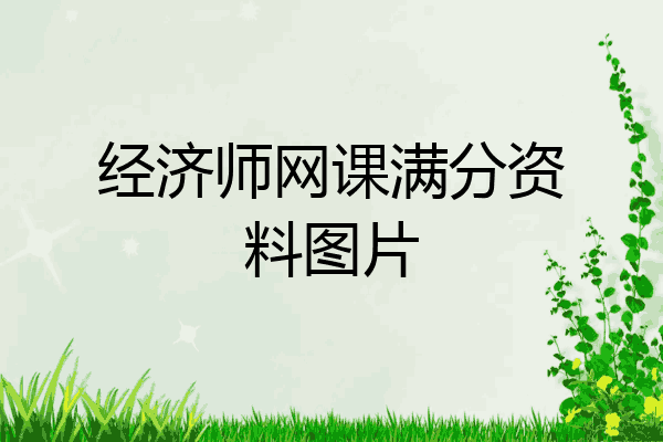 经济师网课满分资料图片
