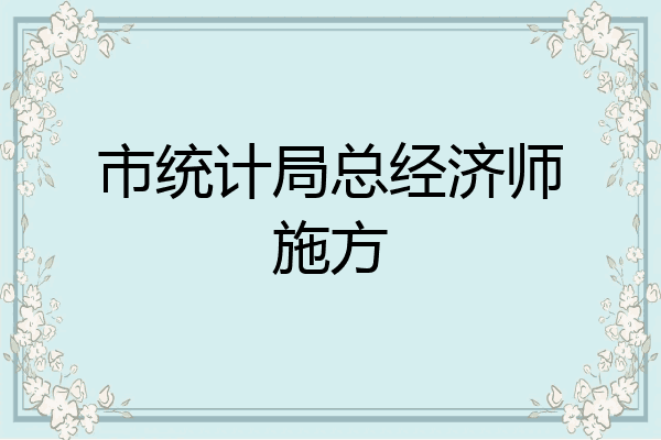 市统计局总经济师施方