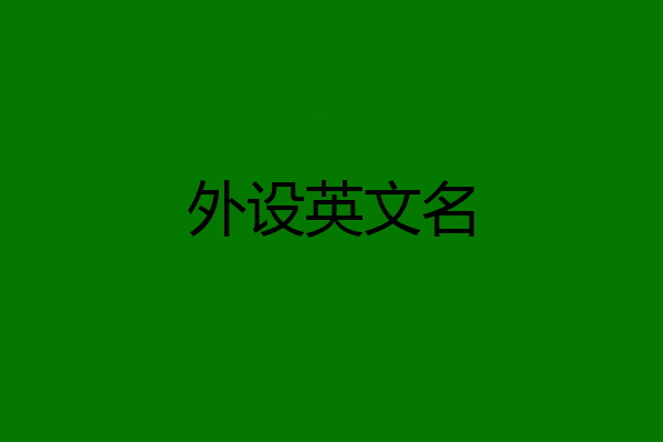 外设英文名
