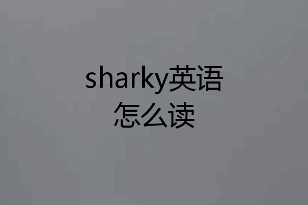 sharky英语怎么读