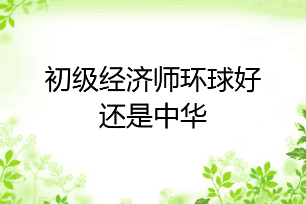 初级经济师环球好还是中华
