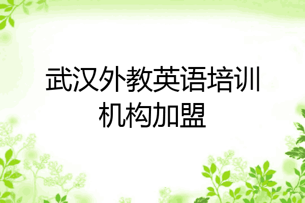 武汉外教英语培训机构加盟