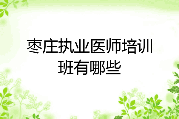 枣庄执业医师培训班有哪些