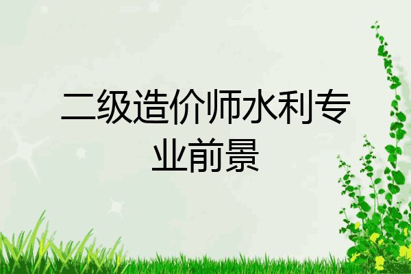二级造价师水利专业前景