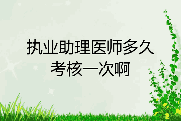 执业助理医师多久考核一次啊