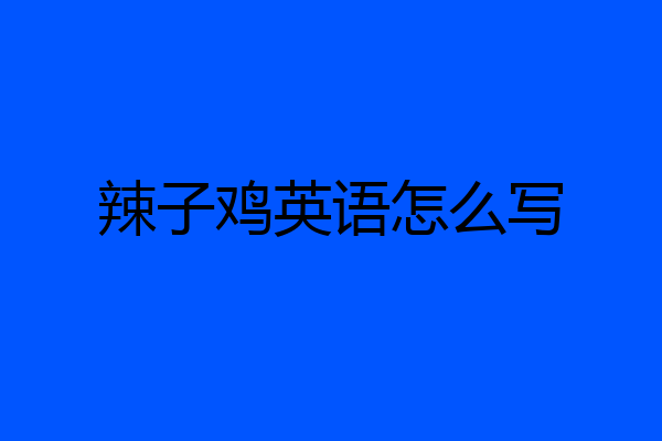 辣子鸡英语怎么写