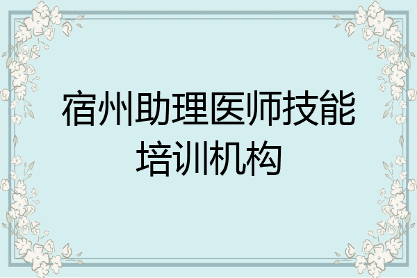 宿州助理医师技能培训机构