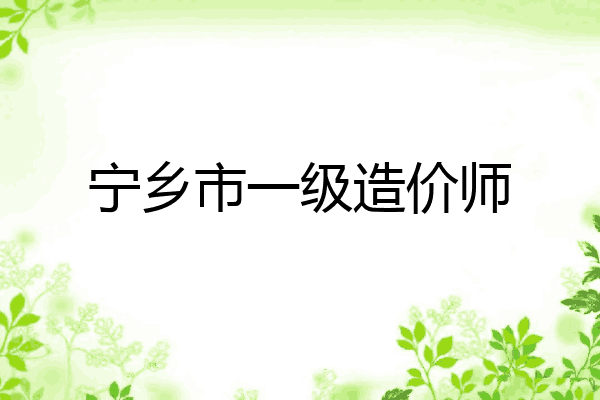 宁乡市一级造价师