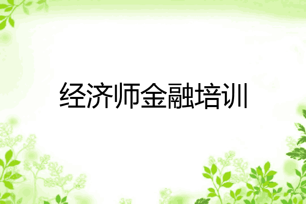 经济师金融培训