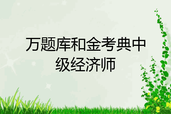 万题库和金考典中级经济师