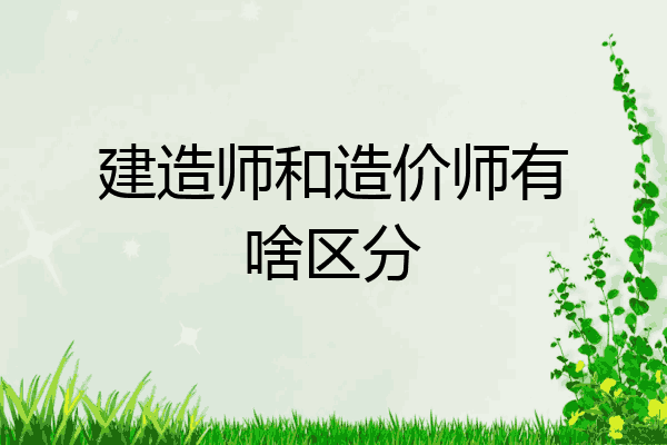 建造师和造价师有啥区分