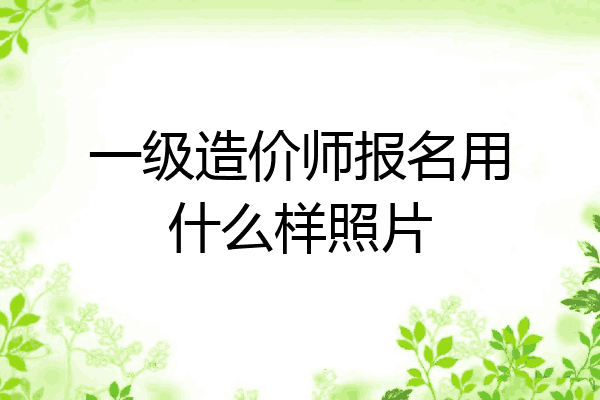 一级造价师报名用什么样照片