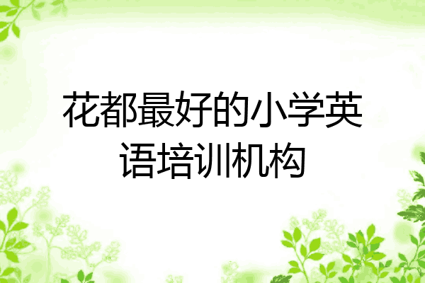 花都最好的小学英语培训机构