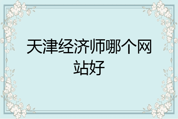 天津经济师哪个网站好