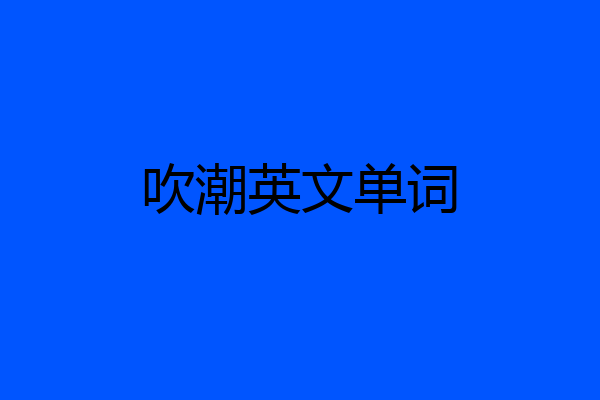 吹潮英文单词