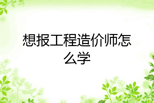 想报工程造价师怎么学