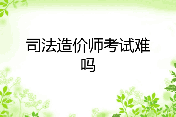 司法造价师考试难吗