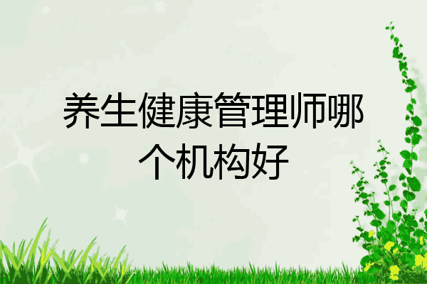 养生健康管理师哪个机构好