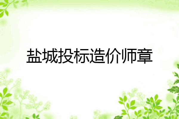 盐城投标造价师章