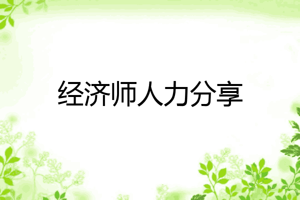 经济师人力分享