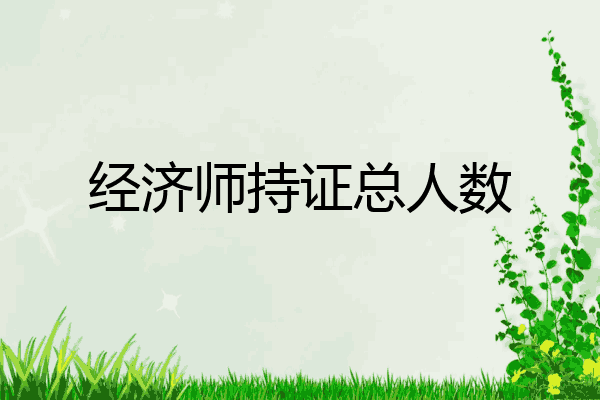 经济师持证总人数
