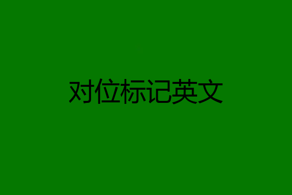 对位标记英文