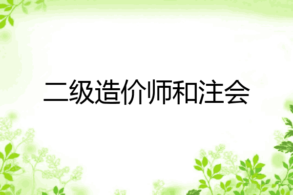 二级造价师和注会