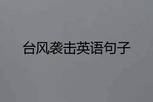 台风袭击英语句子