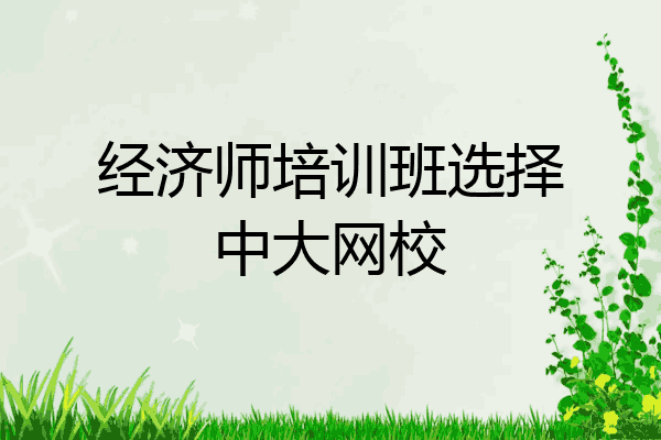 经济师培训班选择中大网校