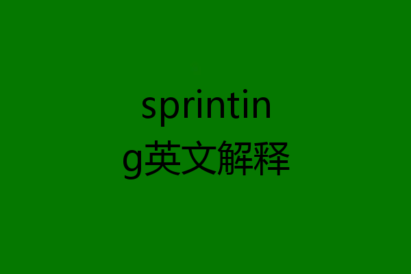 sprinting英文解释