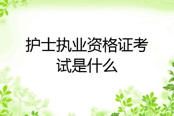 护士执业资格证考试是什么