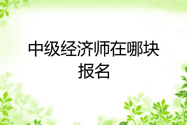 中级经济师在哪块报名