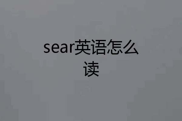 sear英语怎么读